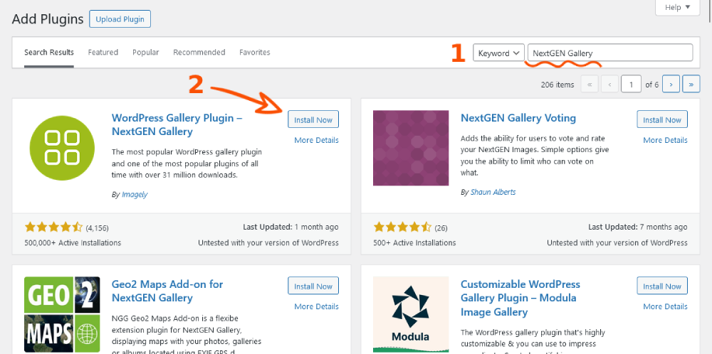 wordpress nextgen gallery shortcode