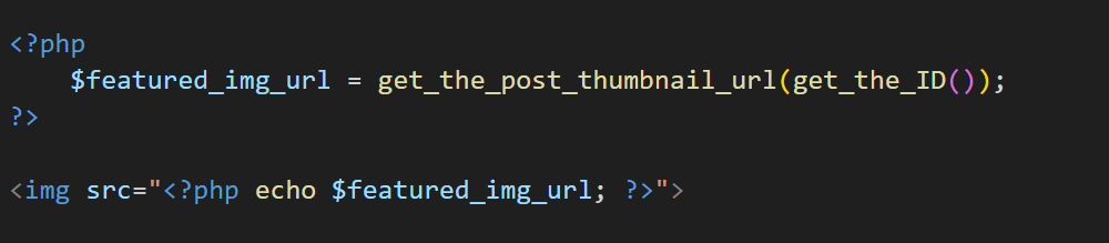wordpress php get featured image url